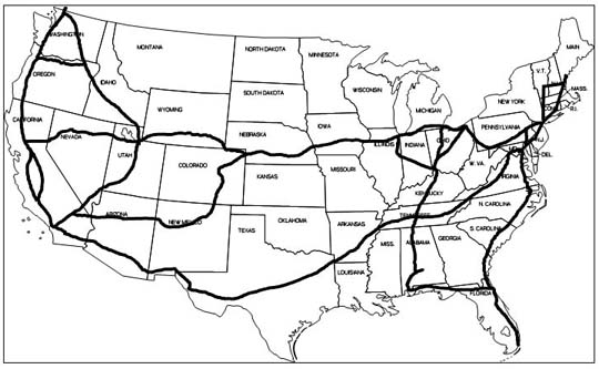 usa map-  Hoosain Narker's My Karate Odyssey